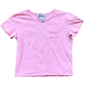 Vintage Lilly Pulitzer Baby Pink Tee Shirt with Tiny Pocket size small